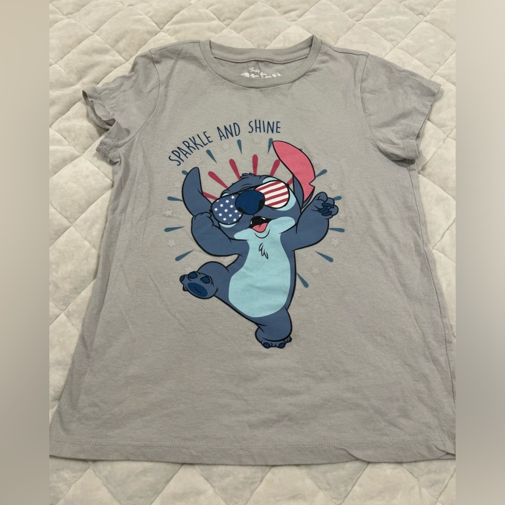 Disney kids Stitch sparkle and shine tshirt size 10/12